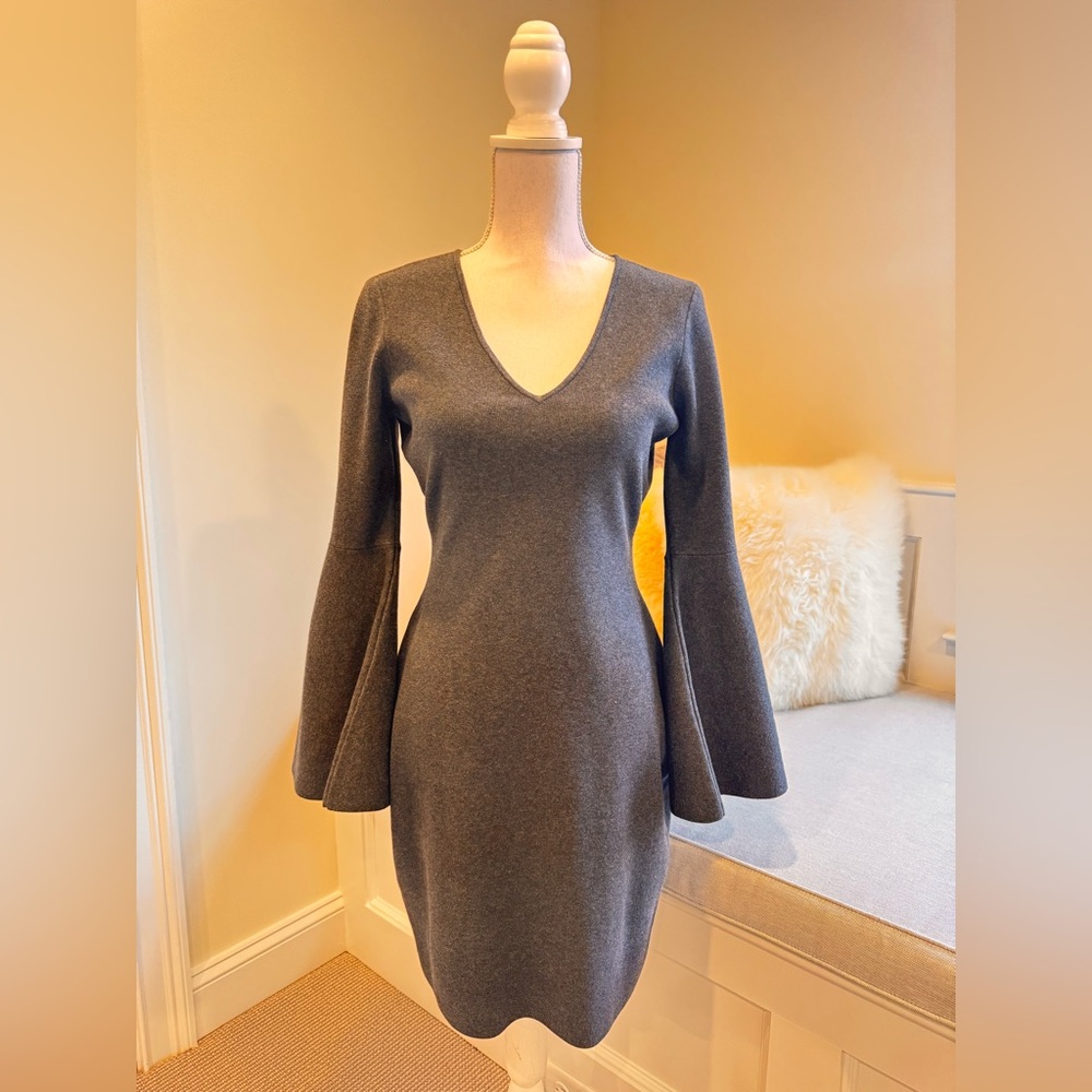 NWT Milly Charcoal Bell Sleeve Dress